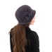 Фетровый шерстяной капор 315 тёмно-серый