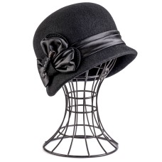 Фетровый шерстяной капор 315 чёрный Фетровый шерстяной капор 315 чёрный