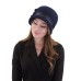 Фетровый шерстяной капор 315 тёмно-синий
