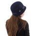 Фетровый шерстяной капор 315 тёмно-синий