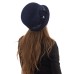 Фетровый шерстяной капор 315 тёмно-синий