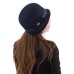 Фетровый шерстяной капор 315 тёмно-синий