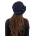 Фетровый шерстяной капор 315 тёмно-синий