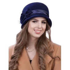 Фетровый шерстяной капор 315 тёмно-синий Фетровый шерстяной капор 315 тёмно-синий