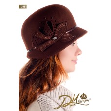Фетровый шерстяной капор 315 коричневый Фетровый шерстяной капор 315 коричневый