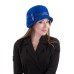 Фетровый шерстяной капор 315 индиго