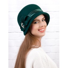 Фетровый шерстяной капор 315 изумруд Фетровый шерстяной капор 315 изумруд