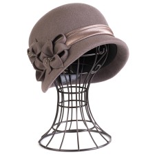 Фетровый шерстяной капор 315 бордо капучино Фетровый шерстяной капор 315 бордо капучино