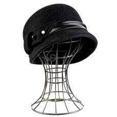 Фетровый шерстяной капор 319 черный Фетровый шерстяной капор 319 черный