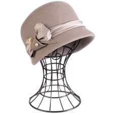 Фетровый шерстяной капор 319 бежевый Фетровый шерстяной капор 319 бежевый