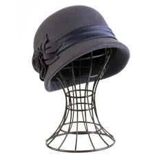 Фетровый шерстяной капор 319 серо-голубой Фетровый шерстяной капор 319 серо-голубой