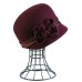 Фетровый шерстяной капор 319 бордо