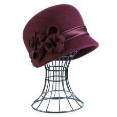 Фетровый шерстяной капор 319 бордо Фетровый шерстяной капор 319 бордо