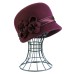 Фетровый шерстяной капор 319 бордо