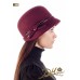 Фетровый шерстяной капор 319 бордо