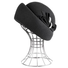 Фетровый шерстяной берет 331 чёрный Фетровый шерстяной берет 331 чёрный