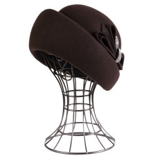 Фетровый шерстяной берет 331 коричневый Фетровый шерстяной берет 331 коричневый