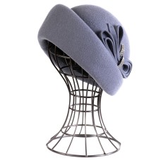 Фетровый шерстяной берет 331серо-голубой Фетровый шерстяной берет 331серо-голубой