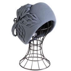 Фетровый шерстяной берет 332 серо-голубой Фетровый шерстяной берет 332 серо-голубой