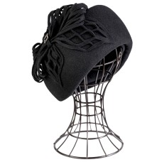 Фетровый шерстяной берет 332 чёрный Фетровый шерстяной берет 332 чёрный