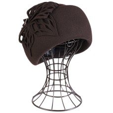 Фетровый шерстяной берет 332 коричневый Фетровый шерстяной берет 332 коричневый