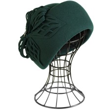 Фетровый шерстяной берет 332 изумруд Фетровый шерстяной берет 332 изумруд