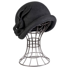 Фетровый шерстяной капор 334 чёрный Фетровый шерстяной капор 334 чёрный