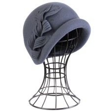 Фетровый шерстяной капор 334 серо-голубой Фетровый шерстяной капор 334 серо-голубой