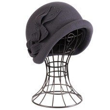 Фетровый шерстяной капор 334 серый Фетровый шерстяной капор 334 серый