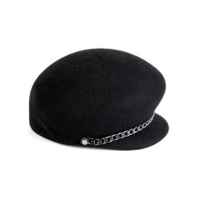 Картуз - фетровая шерстяная кепка 433. чёрный Картуз - фетровая шерстяная кепка 433. чёрный