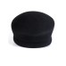 Картуз - фетровая шерстяная кепка 436                 с вышивкой чёрная
