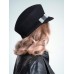 Картуз - фетровая шерстяная кепка 436 чёрный Картуз - фетровая шерстяная кепка 436 чёрный