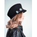 Картуз - фетровая шерстяная кепка 436 чёрный Картуз - фетровая шерстяная кепка 436 чёрный