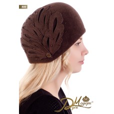 Фетровый шерстяной берет 500 коричневый Фетровый шерстяной берет 500 коричневый