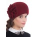 Фетровый шерстяной берет 500 тёмно-красный