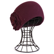 Фетровый шерстяной берет 500 бордовый Фетровый шерстяной берет 500 бордовый