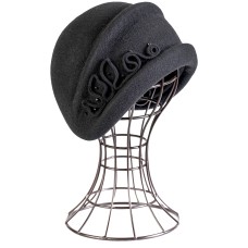 Фетровый шерстяной берет 506 чёрный Фетровый шерстяной берет 506 чёрный