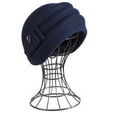 Фетровый шерстяной берет 509 тёмно синий Фетровый шерстяной берет 509 тёмно синий