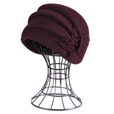 Фетровый шерстяной берет 513 бордовый Фетровый шерстяной берет 513 бордовый