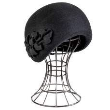 Фетровый шерстяной берет 523 чёрный Фетровый шерстяной берет 523 чёрный