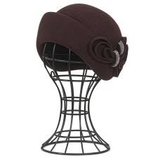 Фетровый шерстяной берет 528 коричневый Фетровый шерстяной берет 528 коричневый