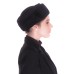 Фетровый шерстяной берет 530 Стюардесса Таблетка Вуалетка чёрная