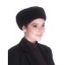 Фетровый шерстяной берет 530 Стюардесса Таблетка Вуалетка чёрная Фетровый шерстяной берет 530 Стюардесса Таблетка Вуалетка чёрная