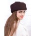 Фетровый шерстяной берет 530 Стюардесса Таблетка Вуалетка коричневая Фетровый шерстяной берет 530 Стюардесса Таблетка Вуалетка коричневая