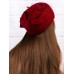 Фетровый шерстяной берет 530 Стюардесса Таблетка Вуалетка т-красная Фетровый шерстяной берет 530 Стюардесса Таблетка Вуалетка т-красная