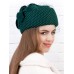 Фетровый шерстяной берет 530 Стюардесса Таблетка Вуалетка изумруд Фетровый шерстяной берет 530 Стюардесса Таблетка Вуалетка изумруд