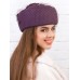 Фетровый шерстяной берет 530 Стюардесса Таблетка Вуалетка лаванда Фетровый шерстяной берет 530 Стюардесса Таблетка Вуалетка лаванда
