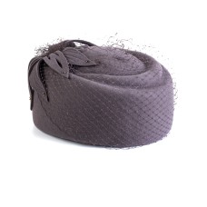 Фетровый шерстяной берет 530 Стюардесса Таблетка Вуалетка капучино Фетровый шерстяной берет 530 Стюардесса Таблетка Вуалетка капучино