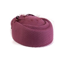 Фетровый шерстяной берет 530 Стюардесса Таблетка Вуалетка чайная роза Фетровый шерстяной берет 530 Стюардесса Таблетка Вуалетка чайная роза