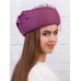 Фетровый шерстяной берет 530 Стюардесса Таблетка Вуалетка роза Фетровый шерстяной берет 530 Стюардесса Таблетка Вуалетка роза